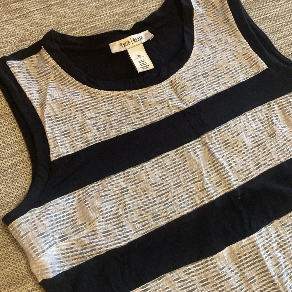 WHBM white house black market top blouse sz XS stripes - Picture 2 of 5